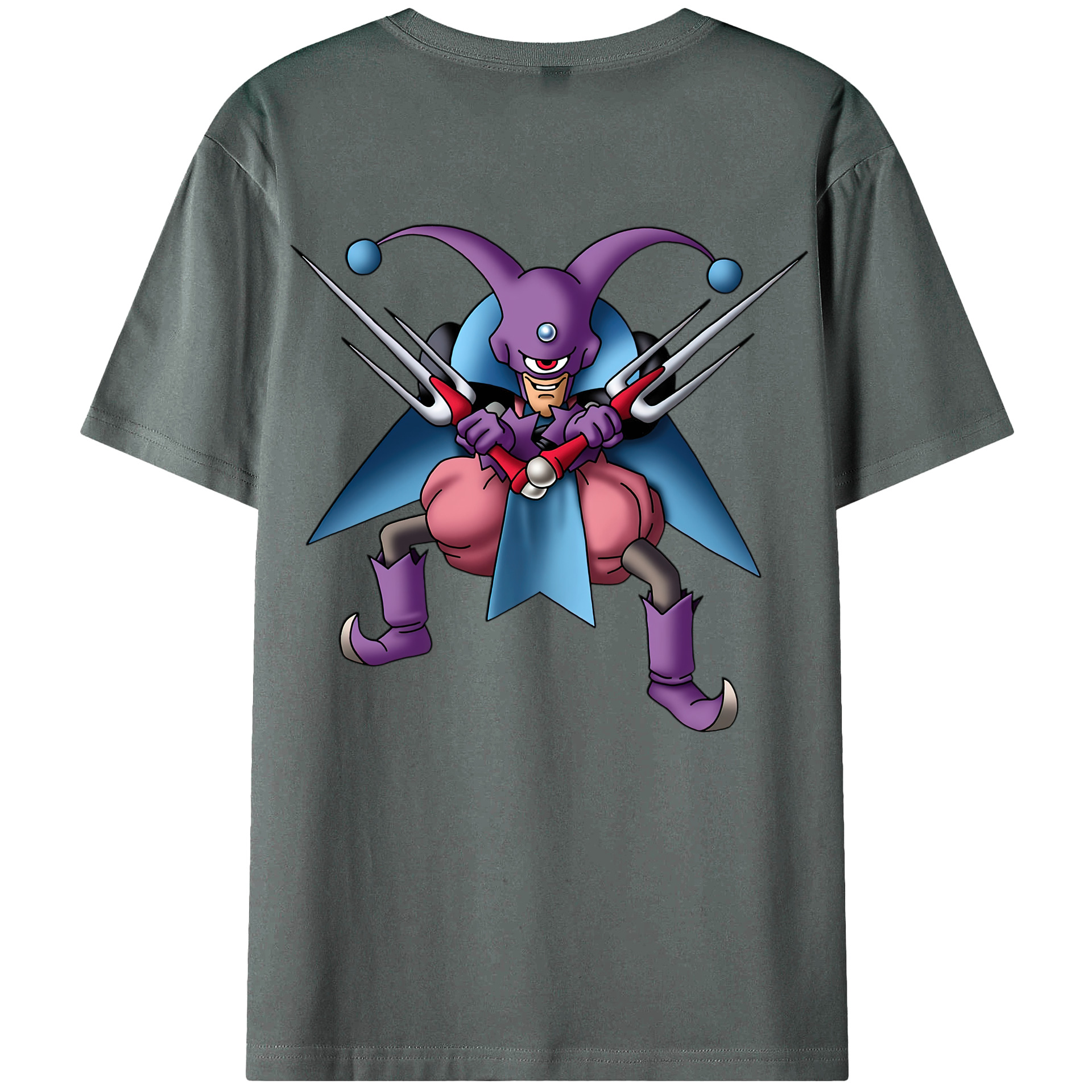 （画像用） ドラゴンクエスト Doragon Kuesuto Dragon Quest 綿100％ メンズ半袖Tシャツ（バックプリント） 通気性